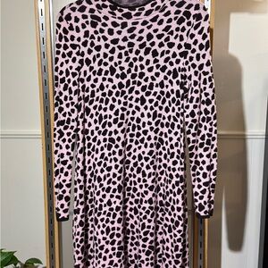 Ann Taylor Pink and Black Patterned Kids Dress